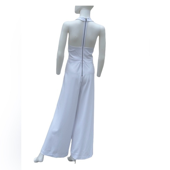 ALICE + OLIVIA Trinity White Cross Front Wide Leg Jumpsuit size 2 sleeveless - Picture 4 of 9